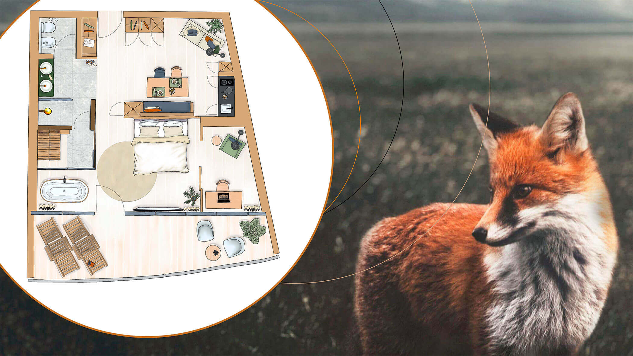 Skizze Eco-ApartSuite L - OLM Nature Escape