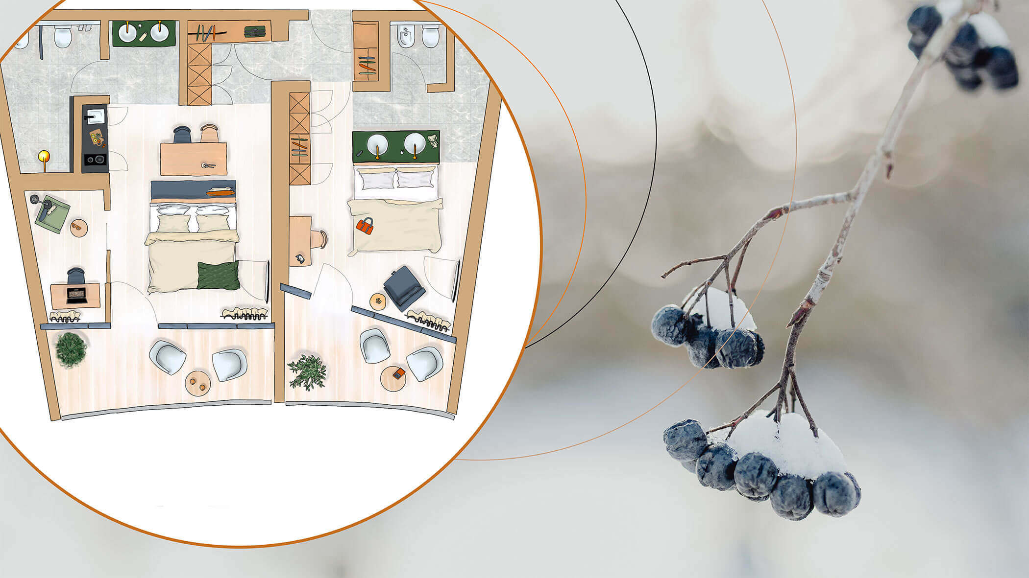 Skizze Eco-ApartSuite XL - OLM Nature Escape